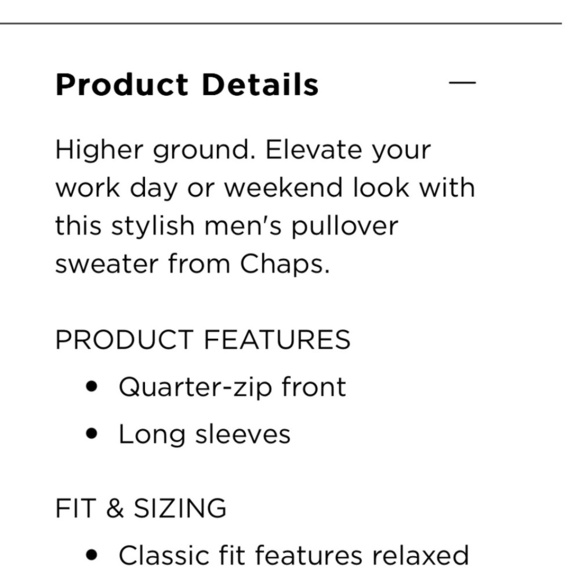 50%off w♥️ 
Chaps 1/4 zip black gray heavy chunky  sweater size XL men #39 - Picture 8 of 10